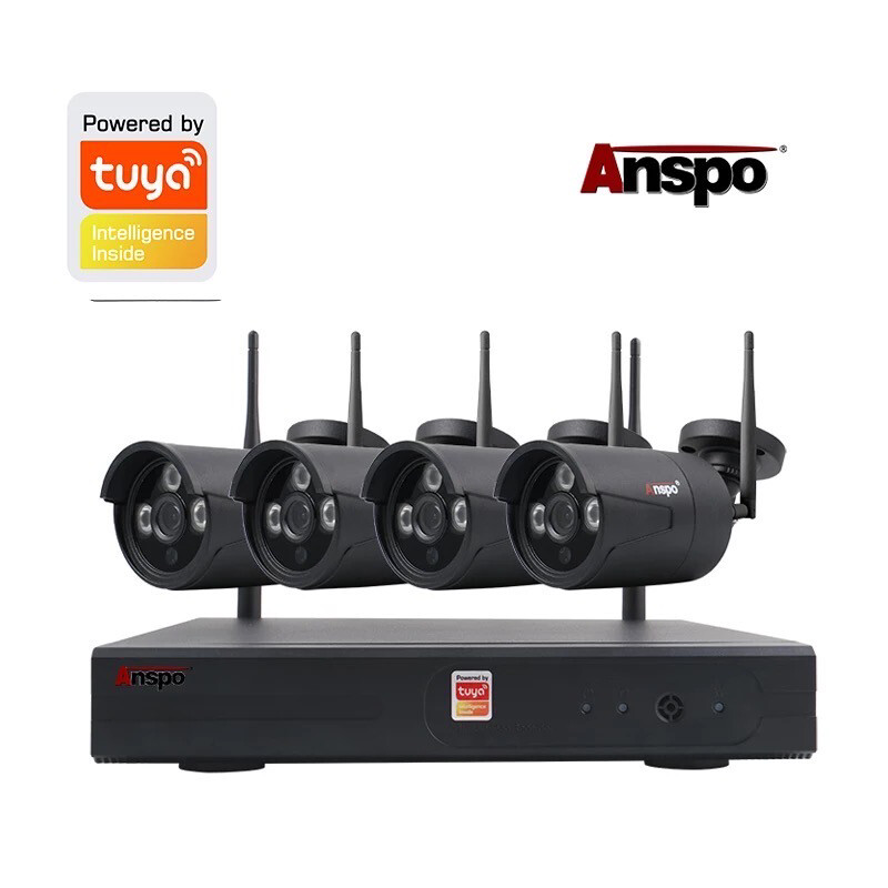 Anspo 4CH TUYA APP smart CCTV Wireless IP Camera